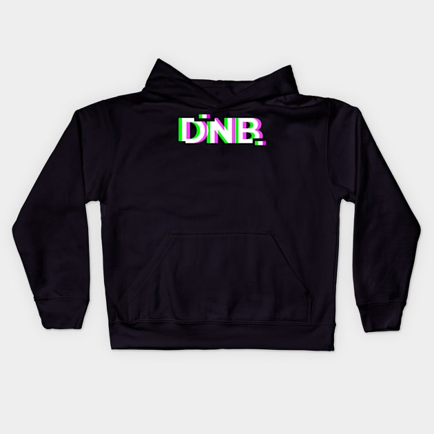 Retro Glitch DnB Music | EDM Rave Kids Hoodie by MeatMan